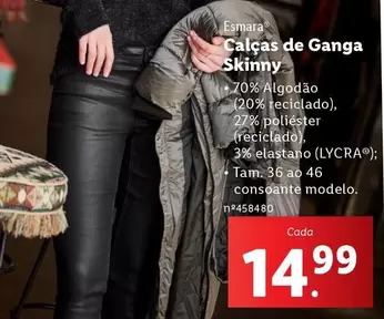 Oferta de Esmara - Calças De Ganga Skinny por 14,99€ em Lidl