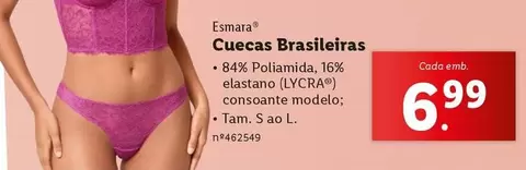 Oferta de Cuecas Brasileiros por 6,99€ em Lidl