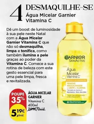 Oferta de Garnier - Agua Micelar Vitamina C por 5,19€ em Pingo Doce