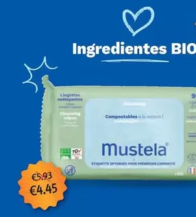 Oferta de Mustela - Lingettes Nettoyantes por 4,45€ em Auchan