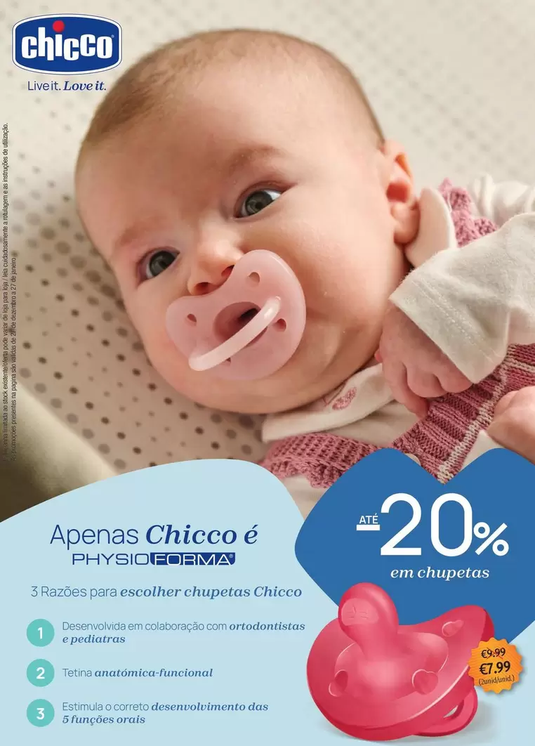 Oferta de Chicco - Apenas Chicco E Physioforma por 7,99€ em Auchan