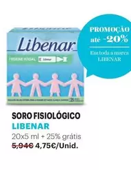 Oferta de Libenar - Soro Fisiológico por 4,75€ em Auchan