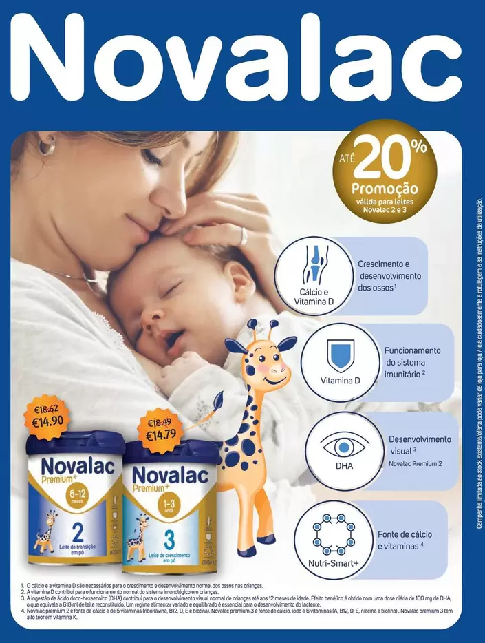 Oferta de Novalac - Ate 20% Promocao Valida Para Leites Novailac 2 E 3 por 14,79€ em Auchan