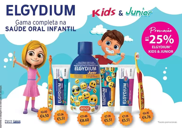 Oferta de Elgydium - Gama Completa Na Saude Oral Infantil por 4,5€ em Auchan