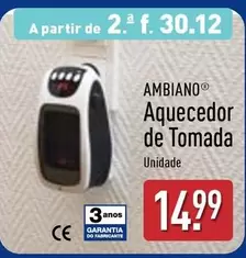 Oferta de Aquecedor De Tomada por 14,99€ em Aldi