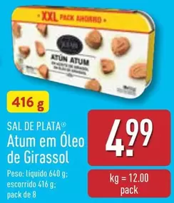 Oferta de Sal De Plata - Atum Em Óleo De Girassol por 4,99€ em Aldi