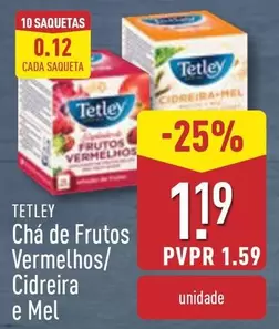 Oferta de Tetley - Cha De Frutos Vermelhos por 1,19€ em Aldi