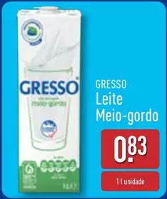 Oferta de Gresso - Leite Meio-Gordo por 0,83€ em Aldi