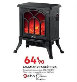 Oferta de Delba - Salamandra Elétrica por 64,9€ em Bricomarché