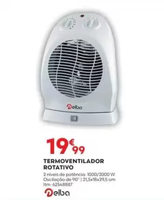 Oferta de Delba - Termoventilador Rotativo por 19,99€ em Bricomarché