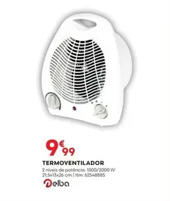 Oferta de Delba - Termoventilador por 9,99€ em Bricomarché