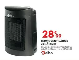 Oferta de Delba - Termoventilador Ceramico por 28,99€ em Bricomarché