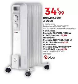 Oferta de A+ - Irradiador A Oleo por 34,99€ em Bricomarché