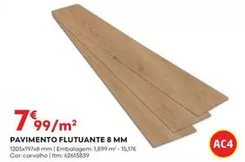 Oferta de Pavimento Flutuante 8 Mm por 7,99€ em Bricomarché