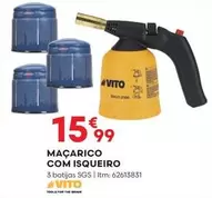 Oferta de Vito - Maçarico Com Isqueiro por 15,99€ em Bricomarché