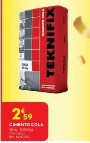 Oferta de Cimento Cola por 2,59€ em Bricomarché