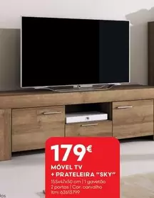 Oferta de Movel Tv + Prateleira "sky" por 179€ em Bricomarché