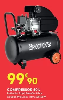 Oferta de HP - Compressor 50 L por 99,9€ em Bricomarché