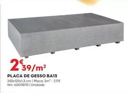 Oferta de Placa De Gessq Ba13 por 2,39€ em Bricomarché