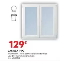 Oferta de Janela Pvc por 129€ em Bricomarché