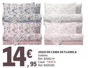 Oferta de Jogo De Cama De Flanela por 14,95€ em E.Leclerc