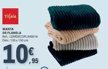 Oferta de Dim - Manta De Flanela por 10,95€ em E.Leclerc