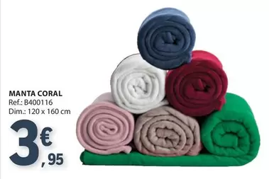 Oferta de Coral - Manta por 3,95€ em E.Leclerc