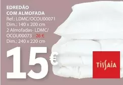 Oferta de .Com - Edredao Com Almofada por 15€ em E.Leclerc