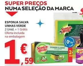 Oferta de Scotch - Esponja Salva Unhas Verde por 1,59€ em E.Leclerc