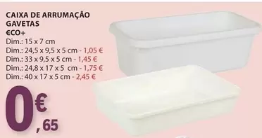 Oferta de €CO+ - Caixa De Arrumacao Gavetas por 0,65€ em E.Leclerc