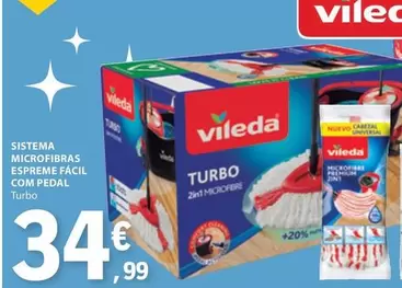 Oferta de Vileda - Sistema Microfibras Espreme Facil Com Pedal por 34,99€ em E.Leclerc