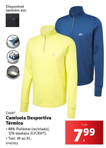 Oferta de Crivit - Camisolas Desportiva Termica por 7,99€ em Lidl