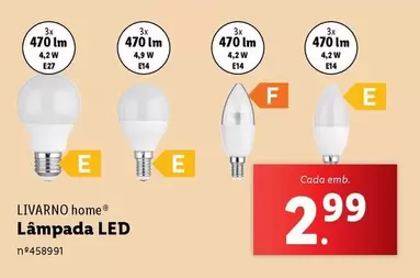 Oferta de Lampada Led por 2,99€ em Lidl