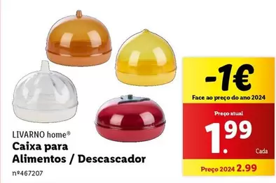 Oferta de Caixa Para Alimentos / Descascador por 1,99€ em Lidl