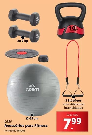 Oferta de Crivit - acessórios para fitness por 7,99€ em Lidl