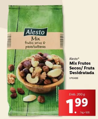 Oferta de Alesto - Mix Frutos Secos/ Fruta Desidratada por 1,99€ em Lidl