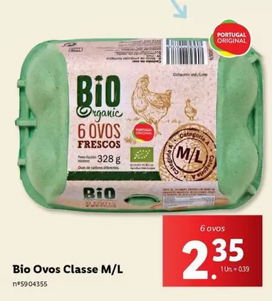 Oferta de Bio - Bio Ovos Classe por 2,35€ em Lidl