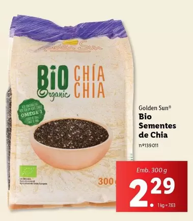 Oferta de Sun - Bio Sementes De Chia por 2,29€ em Lidl