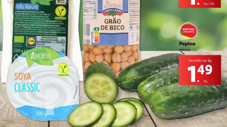 Oferta de Pepino por 1,49€ em Lidl