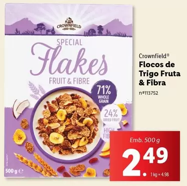 Oferta de Flocos De Trigo Fruta & Fibra por 2,49€ em Lidl