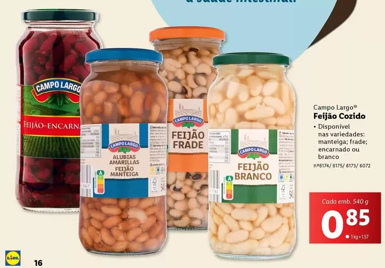 Oferta de Felijao Cocido por 0,85€ em Lidl