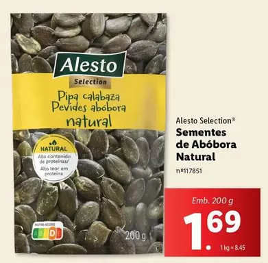 Oferta de Sementes De Abóbora Natural por 1,69€ em Lidl