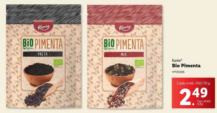 Oferta de Bio Pimenta por 2,49€ em Lidl