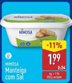 Oferta de Mimosa - Manteiga Com Sal por 1,99€ em Aldi