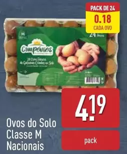 Oferta de Camponios - Ovos Do Solo Classe M Nacional por 4,19€ em Aldi