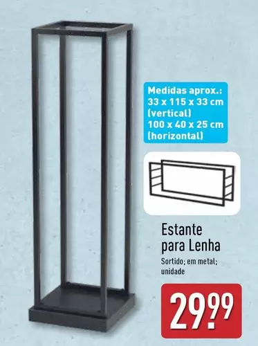 Oferta de Estante Para Lenha por 29,99€ em Aldi