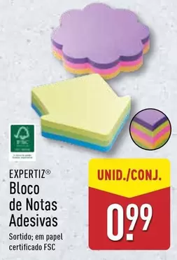 Oferta de Expertiz - Bloco De Notas Adesivas por 0,99€ em Aldi