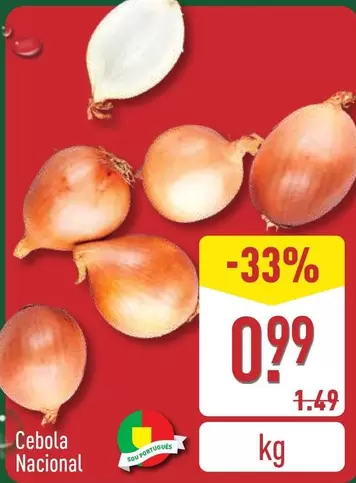 Oferta de Cebola Nacional  por 0,99€ em Aldi