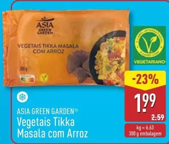 Oferta de Asia Green Garden - Vegetais Tikka Masala Com Arroz por 1,99€ em Aldi