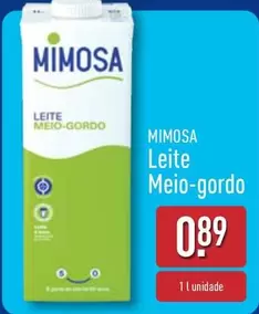 Oferta de Mimosa - Leite Meio-Gordo por 0,89€ em Aldi